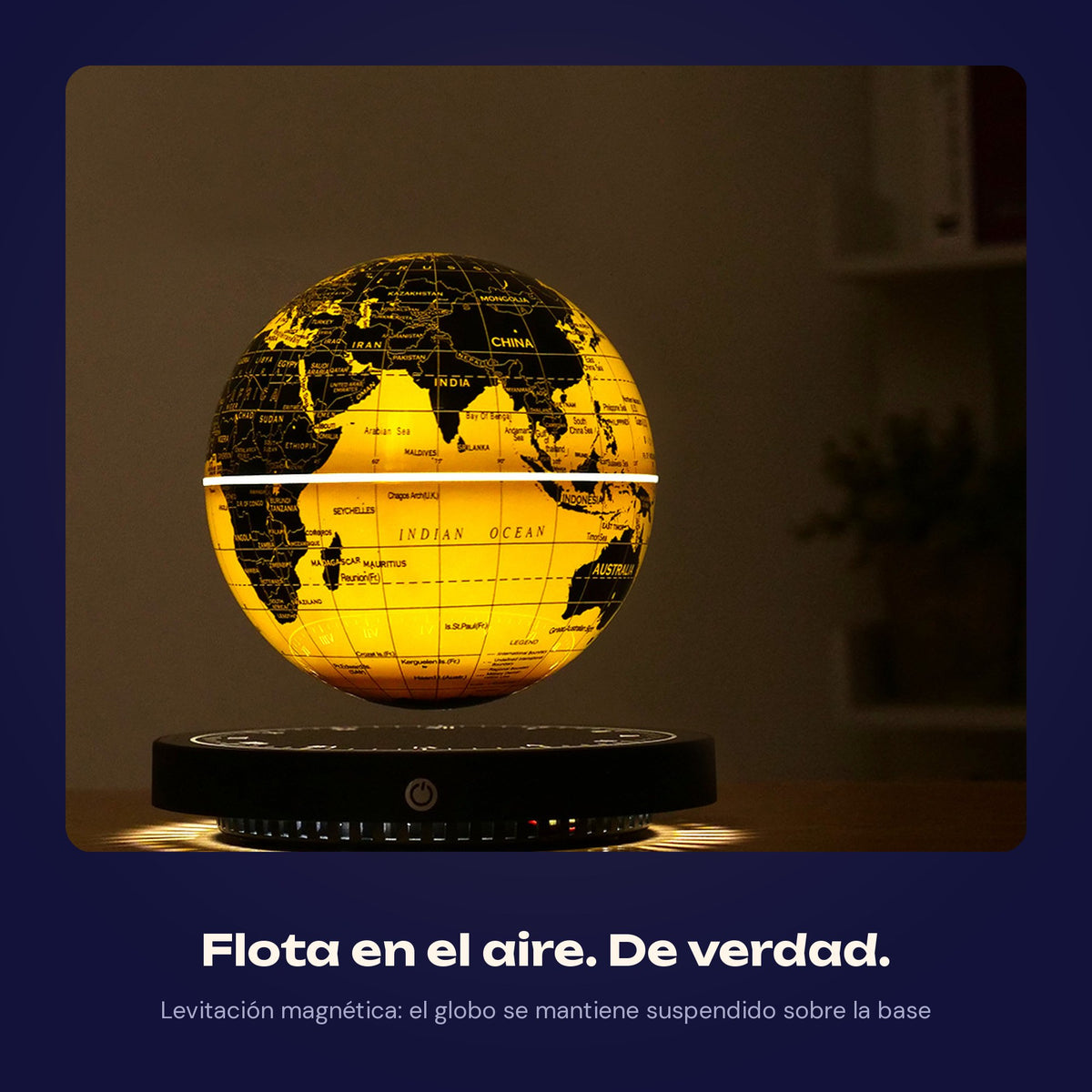 Globo que levita en un salón