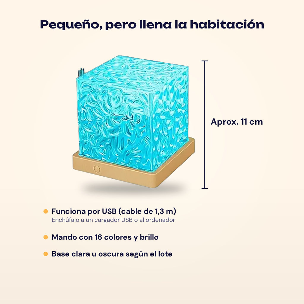 Medidas del proyector de ondas: unos 11 cm