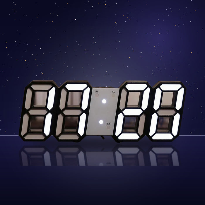 Reloj LED 3D encendido de noche